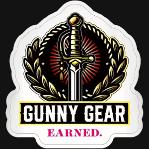 Gunny Gear Sticker Size: 2.5" x 2.5"